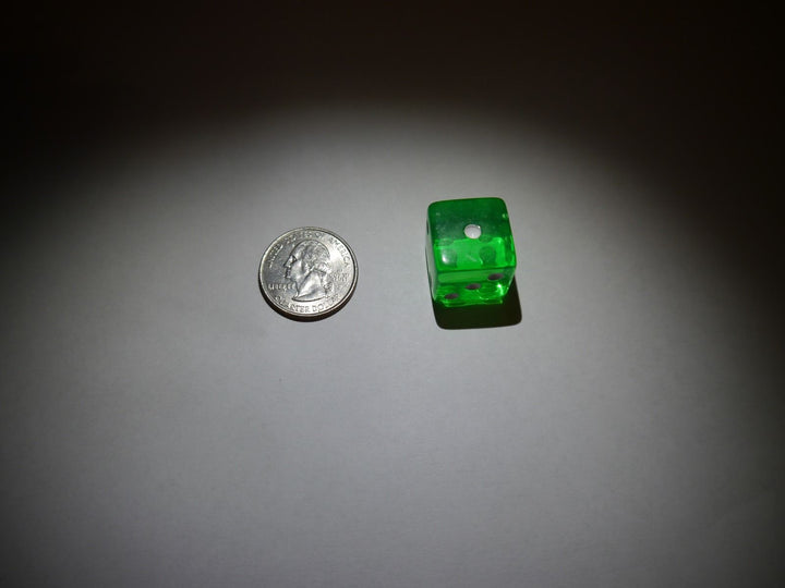 NEW Set of 5 Green Transparent Large Casino Size 19mm Dice Green Great Quality