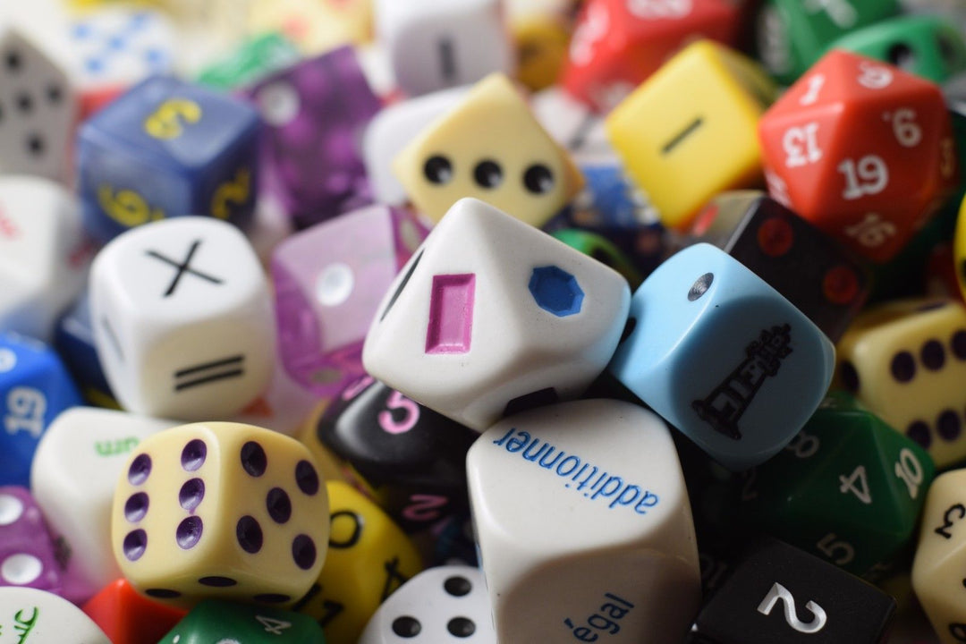 Quarter (1/4) Pound of Dice RPG Koplow Game Dice Shapes 16mm Double d6 Large