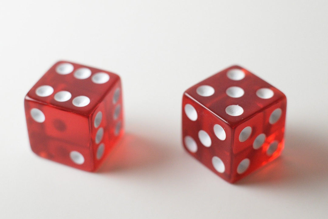NEW Loaded Trick Transparent Red Dice Set Mis-Spotted 2, 5, 6 Only Not Weighted
