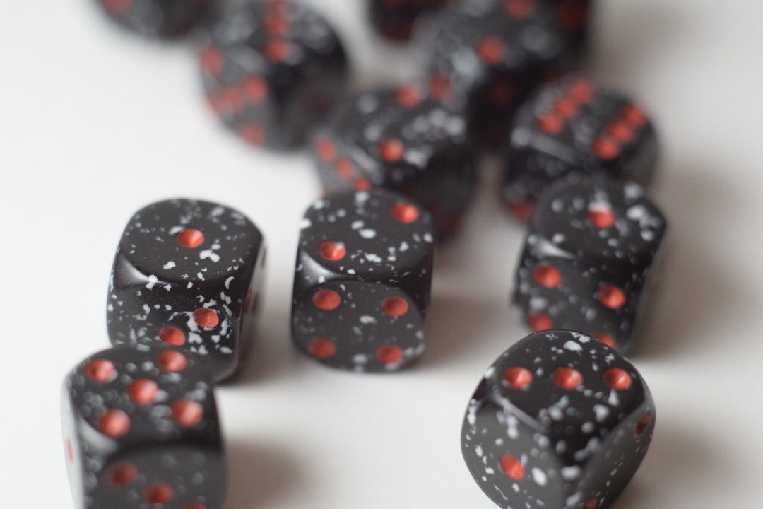 Space Speckled 12mm Dice pipped