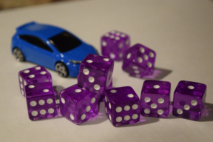 NEW 10 Transparent Purple RPG Bunco Gaming Dice Set 16mm D6 Great Quality Yahtze