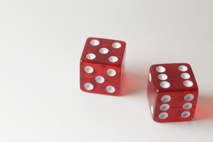 NEW Loaded Trick Transparent Red Dice Set Mis-Spotted 2, 5, 6 Only Not Weighted