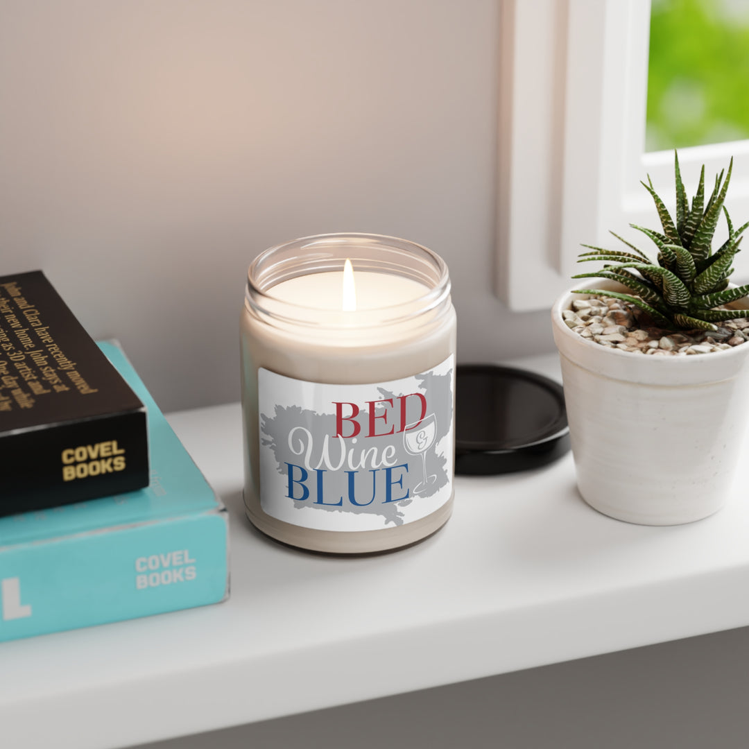 Bed Wine and Blue Scented Soy Candle, 9oz