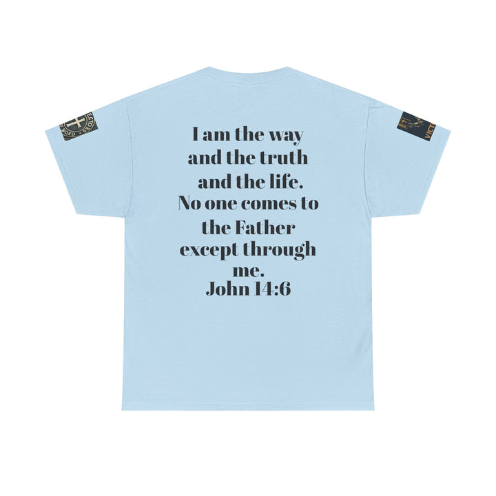 Protectors of the Word Premium Christian T-Shirt — 'Victory' Knight Design with John 14:6 Scripture