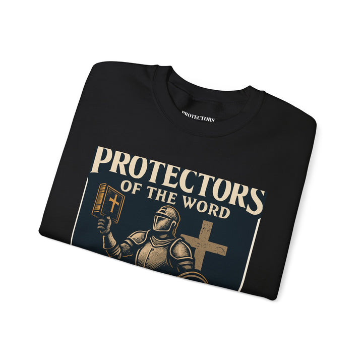 Knight Shield Crewneck Sweatshirt — "Protectors of the Word Victory"