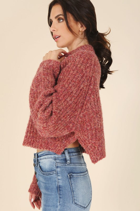 Mélange Multicolor Sweater Top