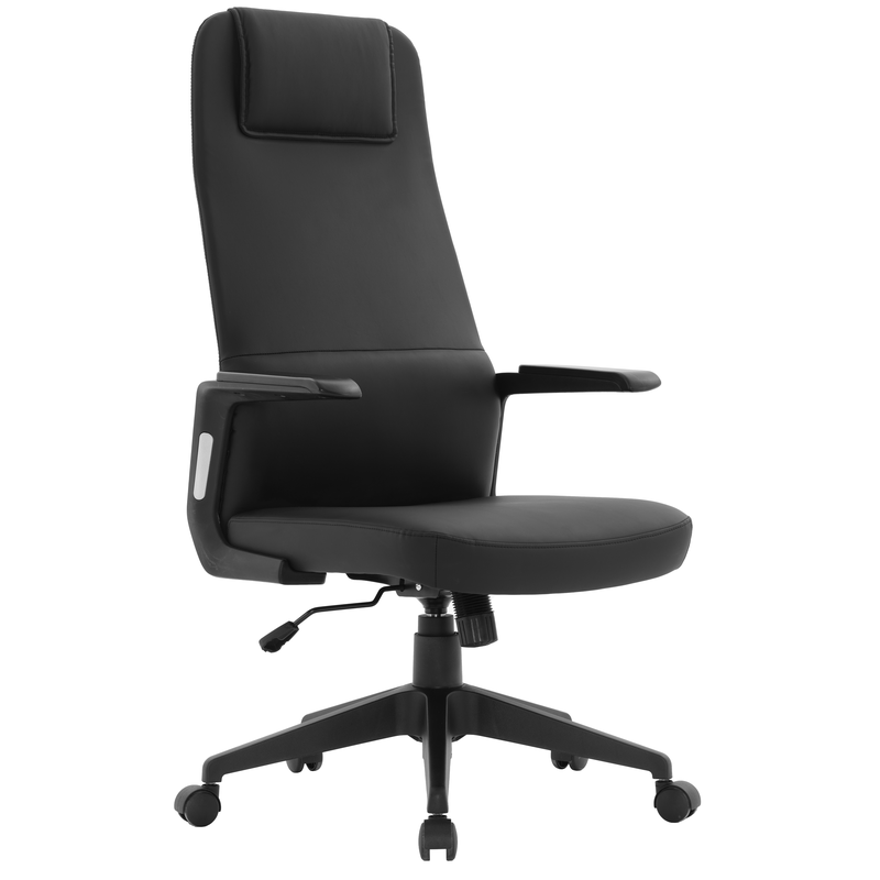 LeisureMod Nexa Collection Modern Office Chair in Black