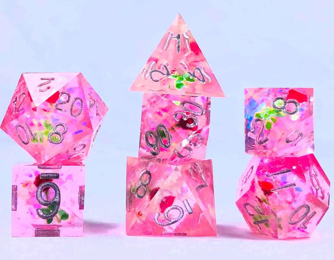 Touching Love 7-Dice Set Resin Sharp Edge RPG DND