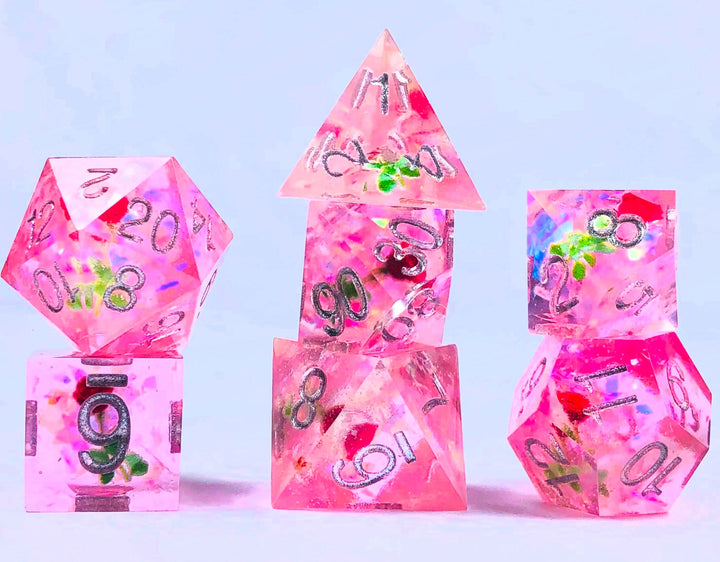 Touching Love 7-Dice Set Resin Sharp Edge RPG DND
