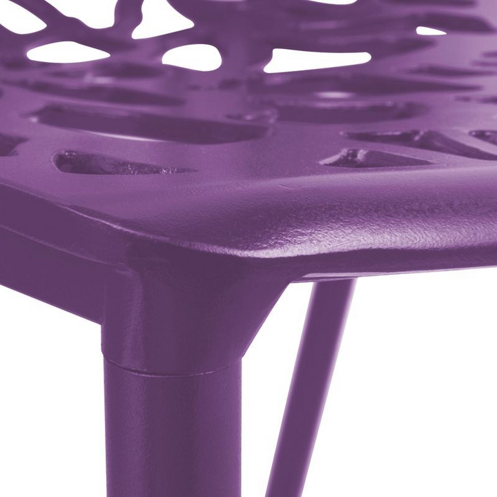 LeisureMod Modern Devon Aluminum Chair Purple Zoomed