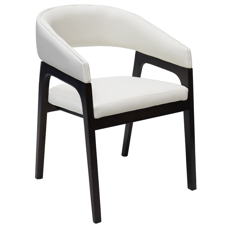 Leisuremod Cali Collection Modern Dining Chair in White