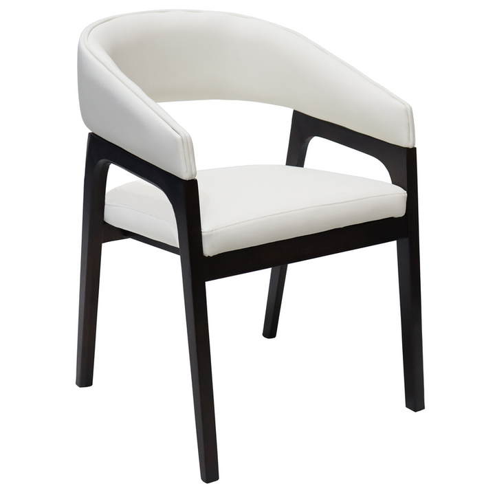 Leisuremod Cali Collection Modern Dining Chair in White