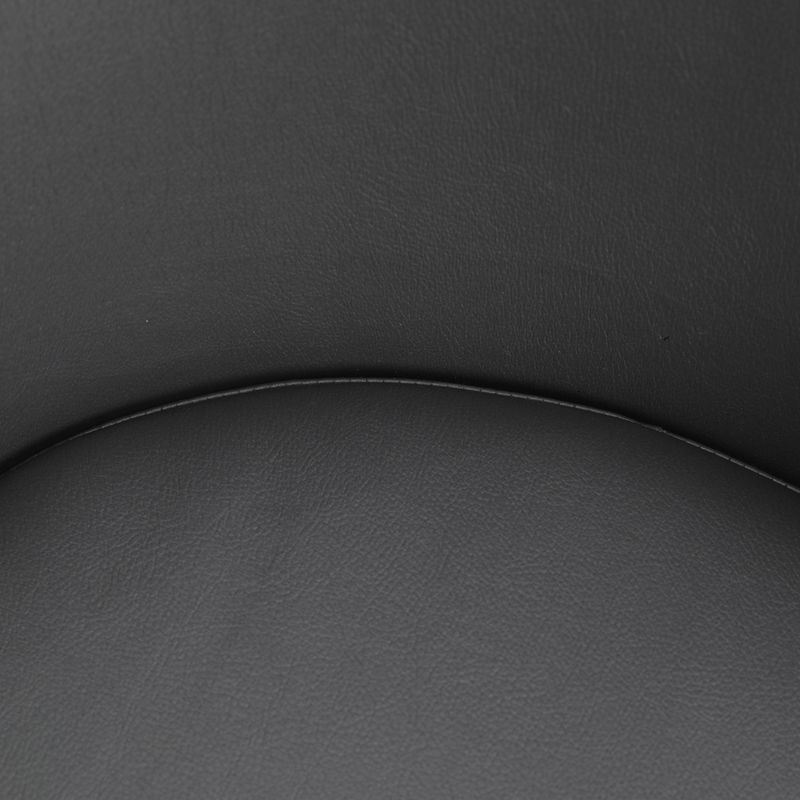 LeisureMod Urbane Collection Modern Dining Chair in Charcoal Closeup.
