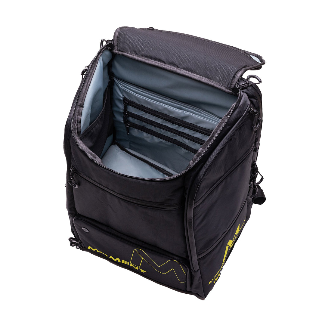 MW-PRO Bag Travel Bag Black and Yellow Top View.