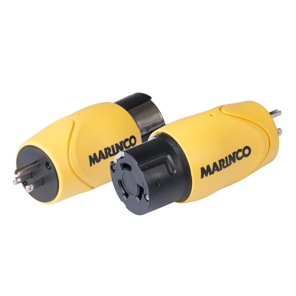 Marinco Straight Adapter - 15A Male Straight Blade to 50A 125/250V Female Locking [S15-504]