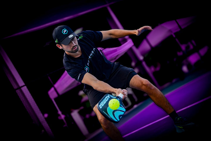 KOMBA+ COREx2 Pickleball Paddle with Model.