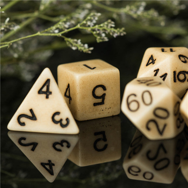 Brown Imitation Stone DND Dice RPG Resin Dice (46g)