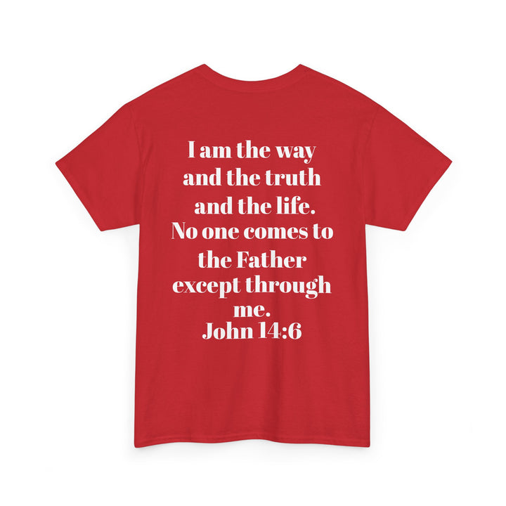 Protectors of the Word Christian T-Shirt No Sleeve Design — 'Victory' Knight Design with John 14:6 Scripture