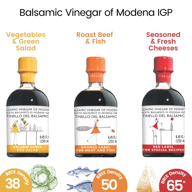 IL TINELLO, Aceto Balsamico di Modena IGP, Red Label, (8.5 fluid oz) 100ml