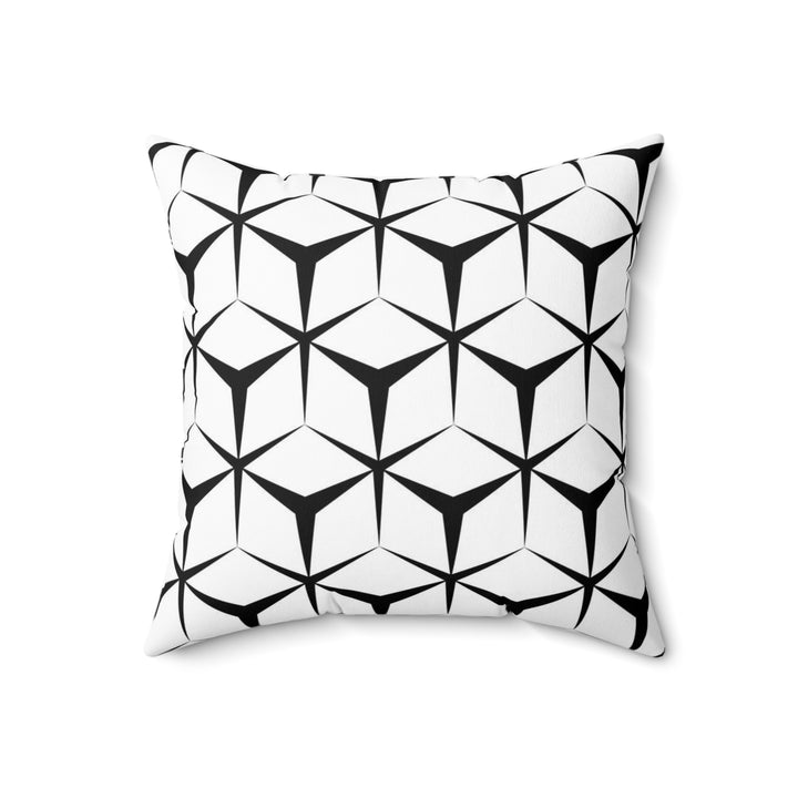 Abstract Hexagon Spun Polyester Square Pillow