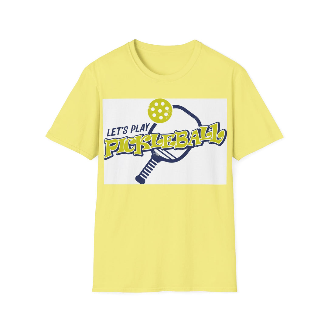 Let's Play PickleBall Unisex Softstyle T-Shirt