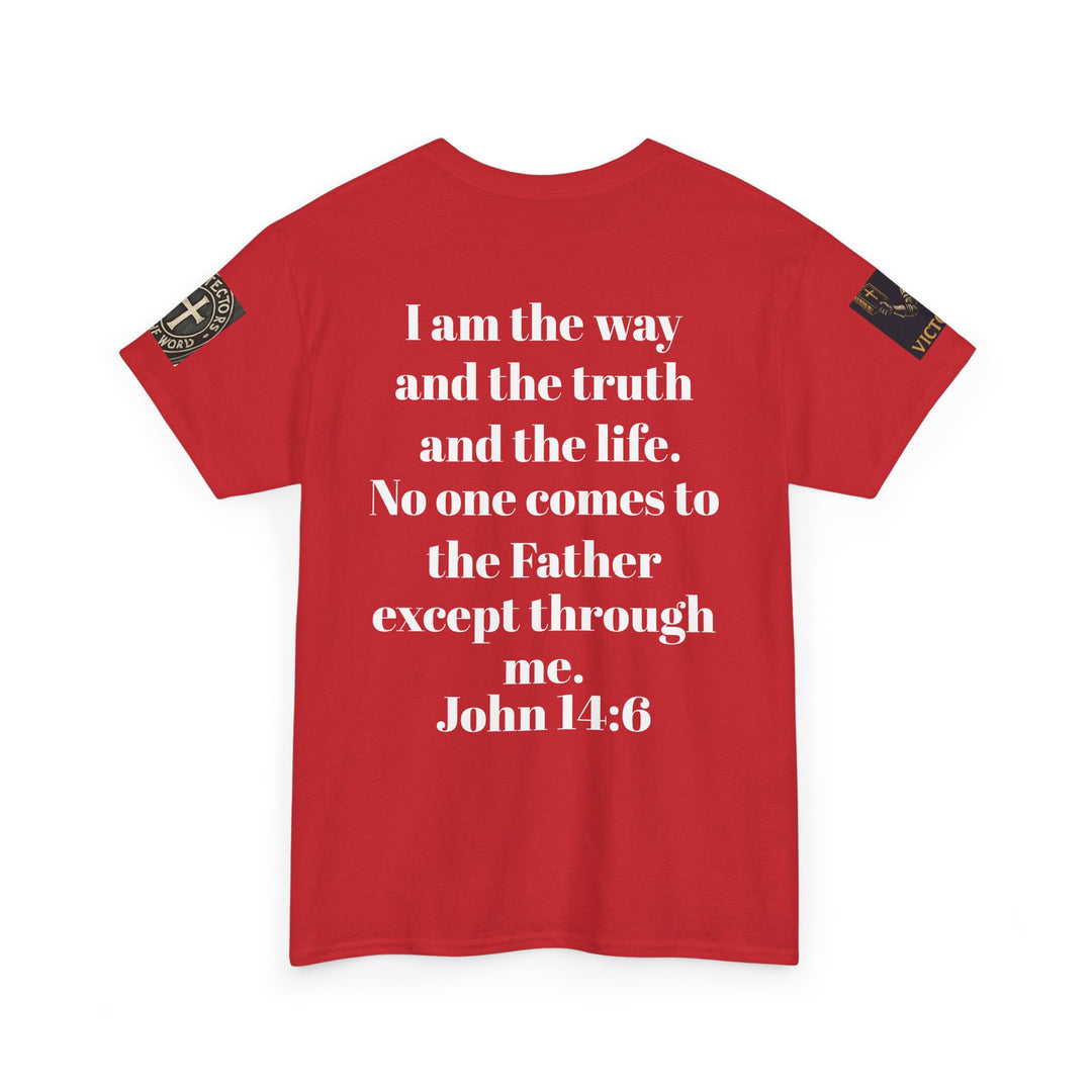 Protectors of the Word Premium Christian T-Shirt — 'Victory' Knight Design with John 14:6 Scripture