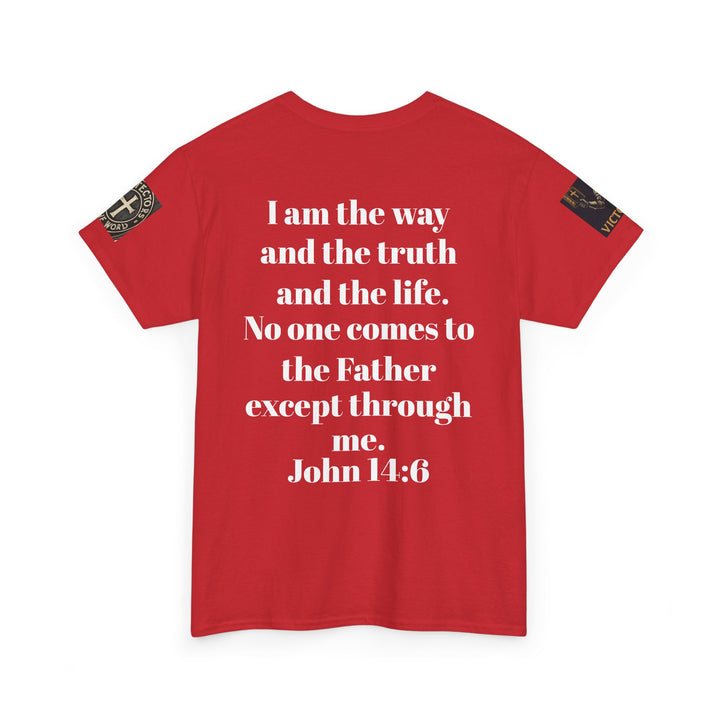 Protectors of the Word Premium Christian T-Shirt — 'Victory' Knight Design with John 14:6 Scripture