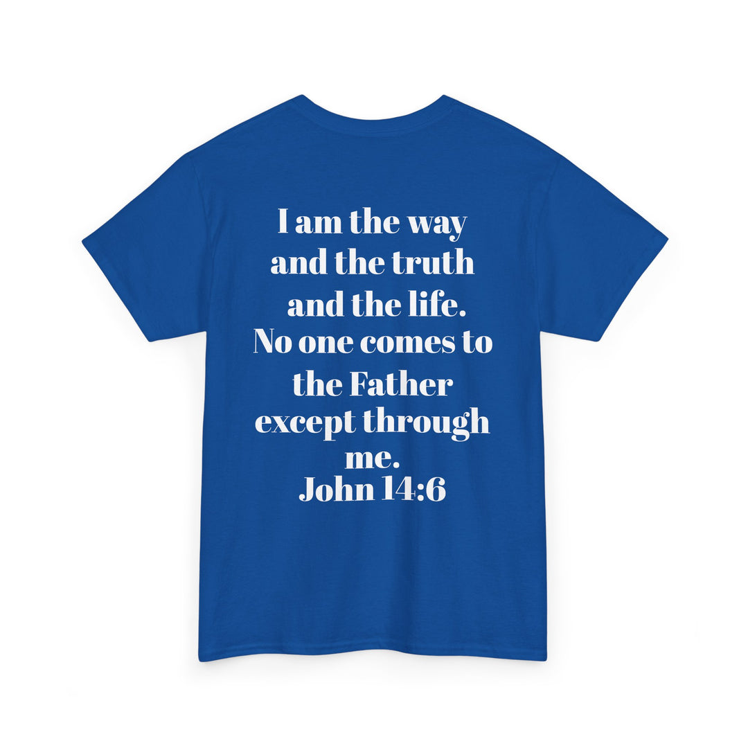 Protectors of the Word Christian T-Shirt No Sleeve Design — 'Victory' Knight Design with John 14:6 Scripture