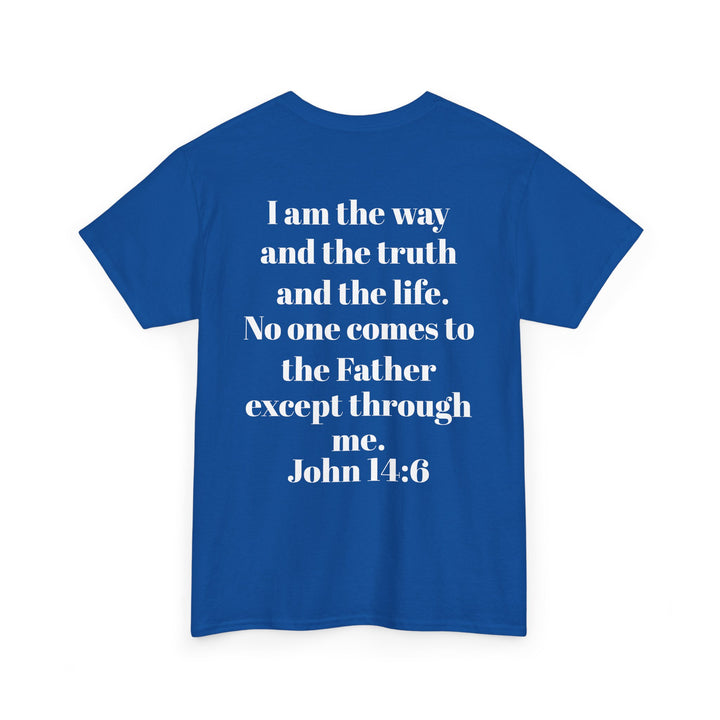 Protectors of the Word Christian T-Shirt No Sleeve Design — 'Victory' Knight Design with John 14:6 Scripture