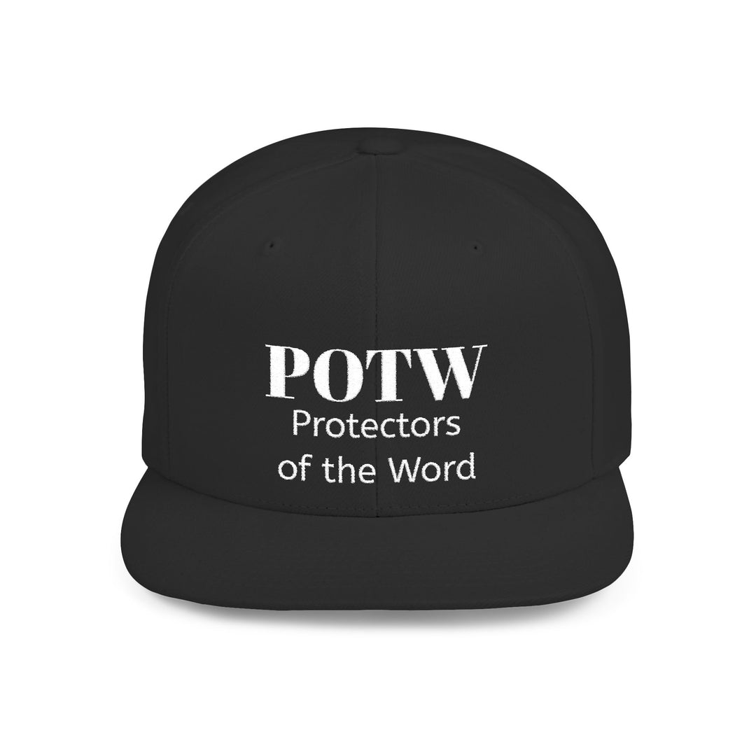 Snapback Hat — POTW 'Protectors of the Word' Logo Flat Bill Cap