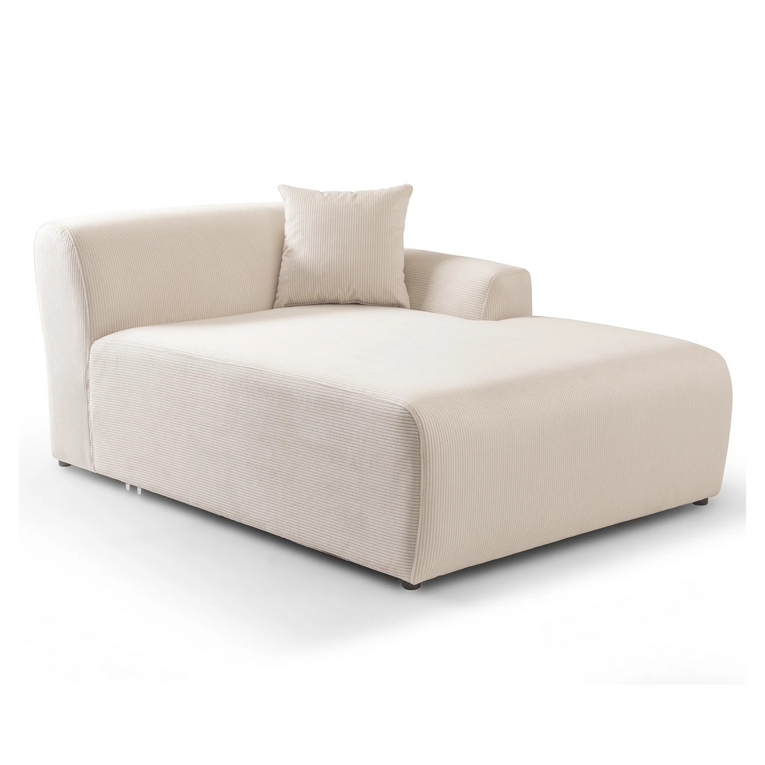 Mar U-Shape Corner Sofa Cream Corduroy Section.