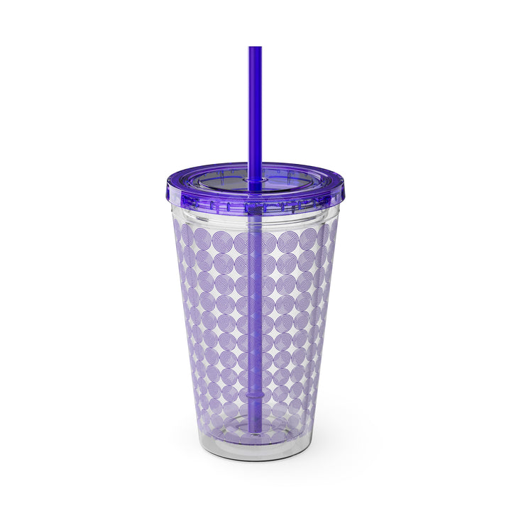 Purple Cyclone Sunsplash Tumbler with Straw, 16oz