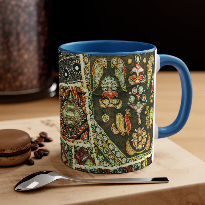 Indian Patchwork Accent Coffee Mug, 11oz