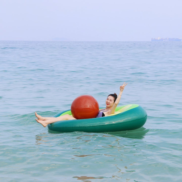 Giant Inflatable Avocado Pool Float Fun Swimming Ring for Pool Parties