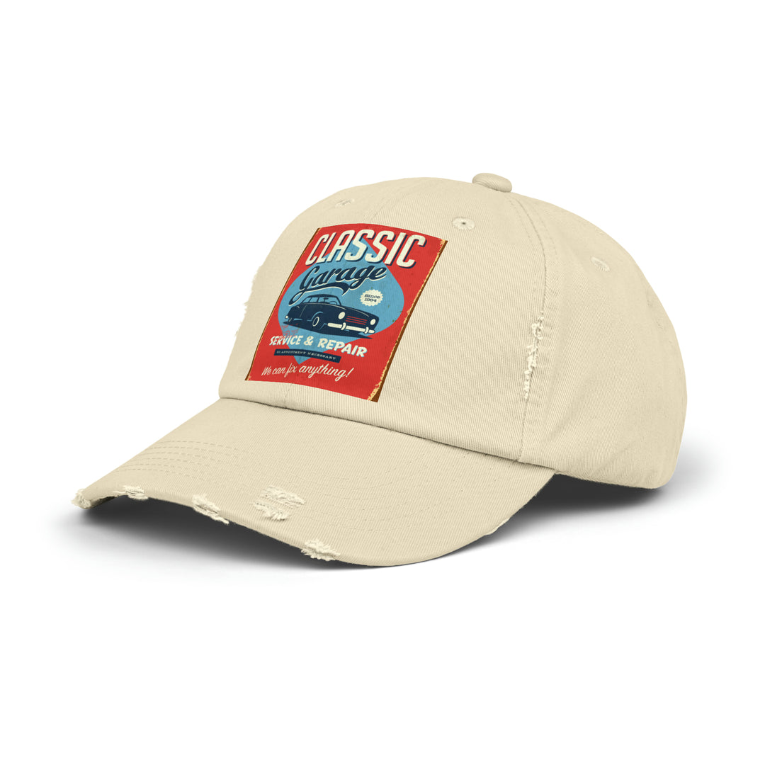 Classic Garage Unisex Distressed Cap