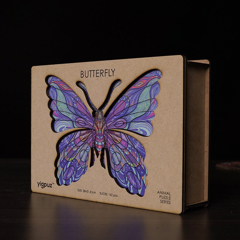 Wooden Animal Shaped Puzzle Unique Gift Butterfly.