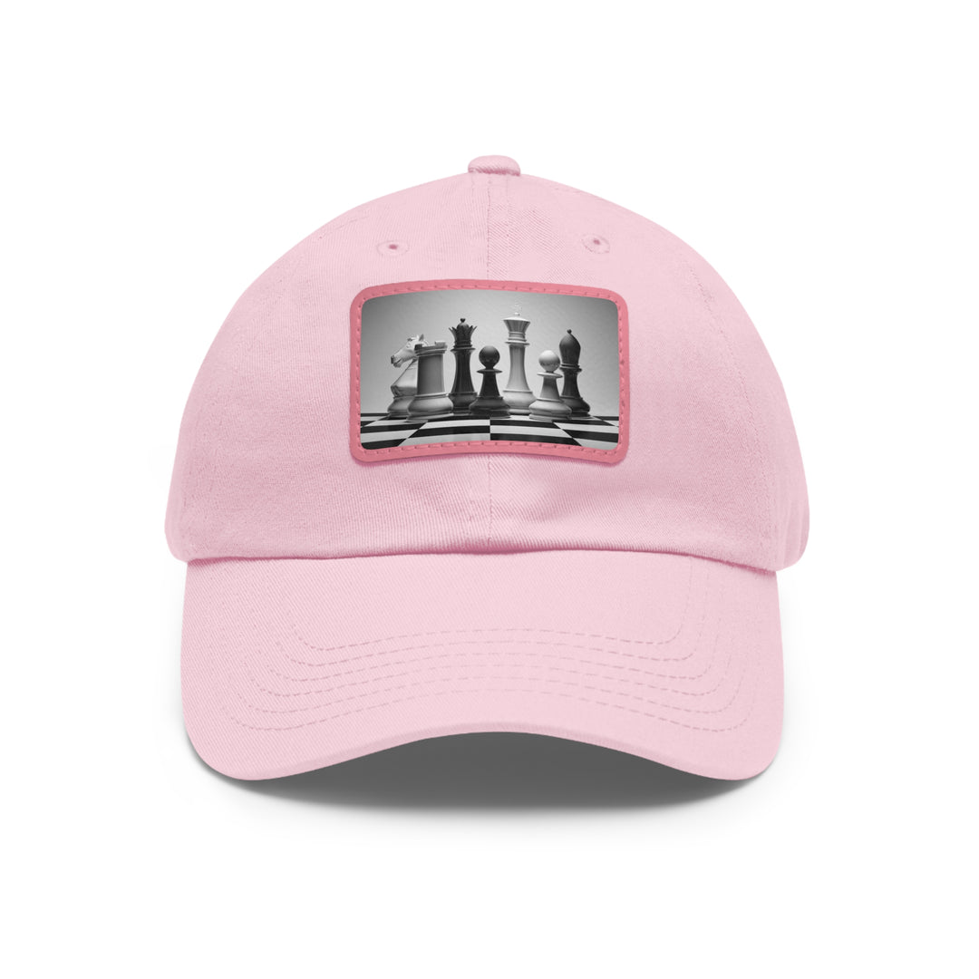 Chess Dad Hat with Leather Patch (Rectangle)