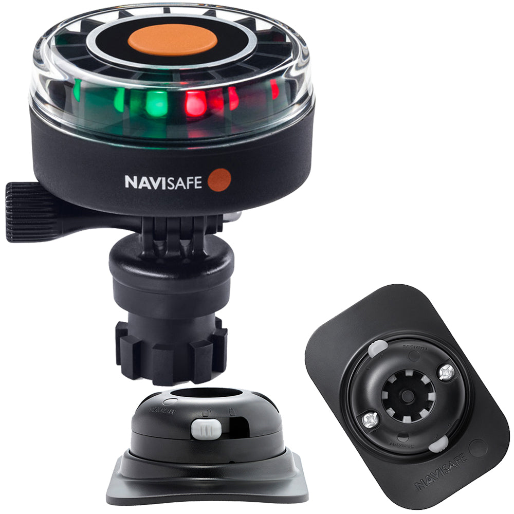 Navisafe Navilight 2NM Tricolor w/Navimount Base  RIB Mount - Black [340KIT2]