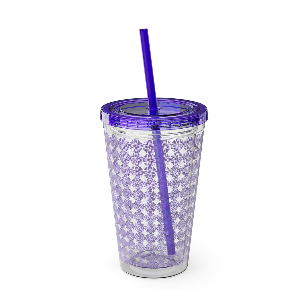 Purple Cyclone Sunsplash Tumbler with Straw, 16oz