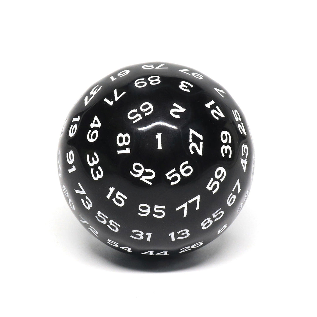 D100-Black Opaque w/white Numbers