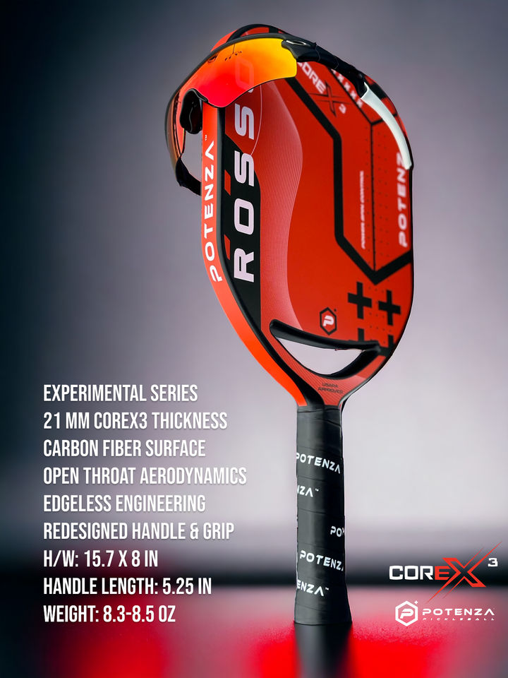 ROSSO+ COREx3 Pickleball Paddle Details.