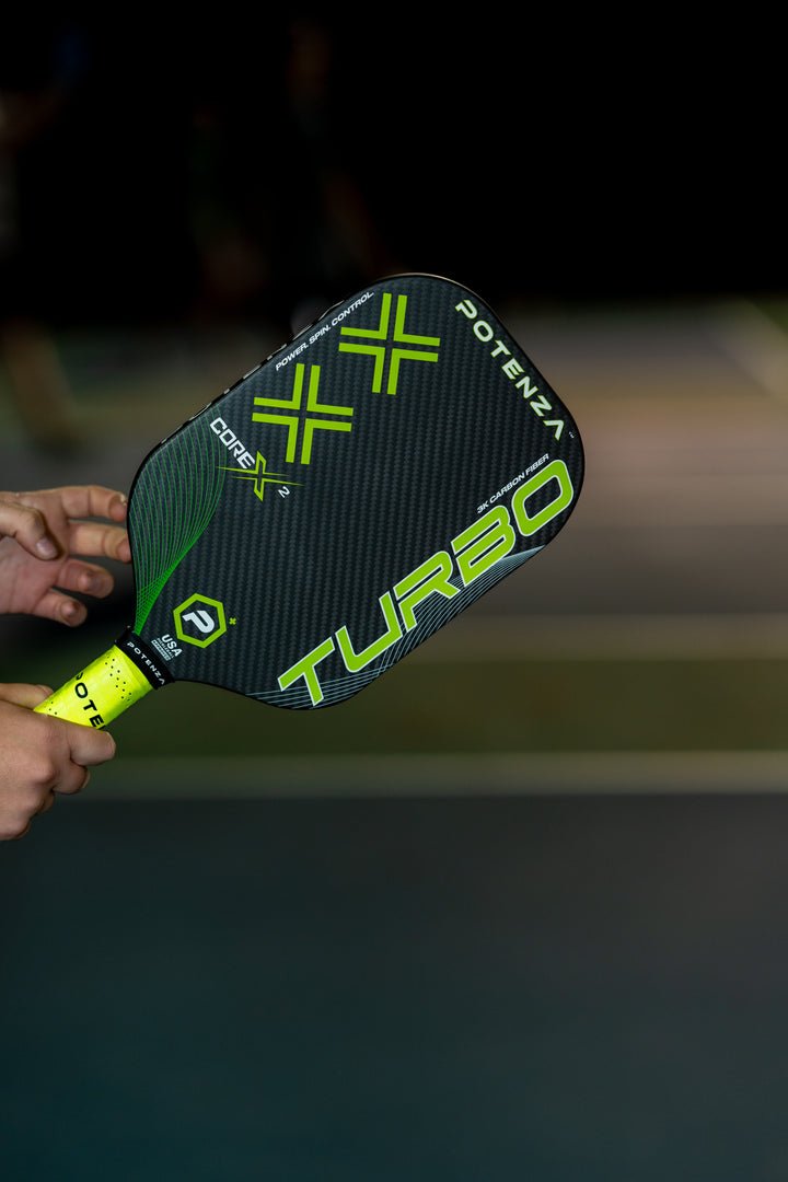 TURBO+ COREx2 Pickleball Paddle Being Held.
