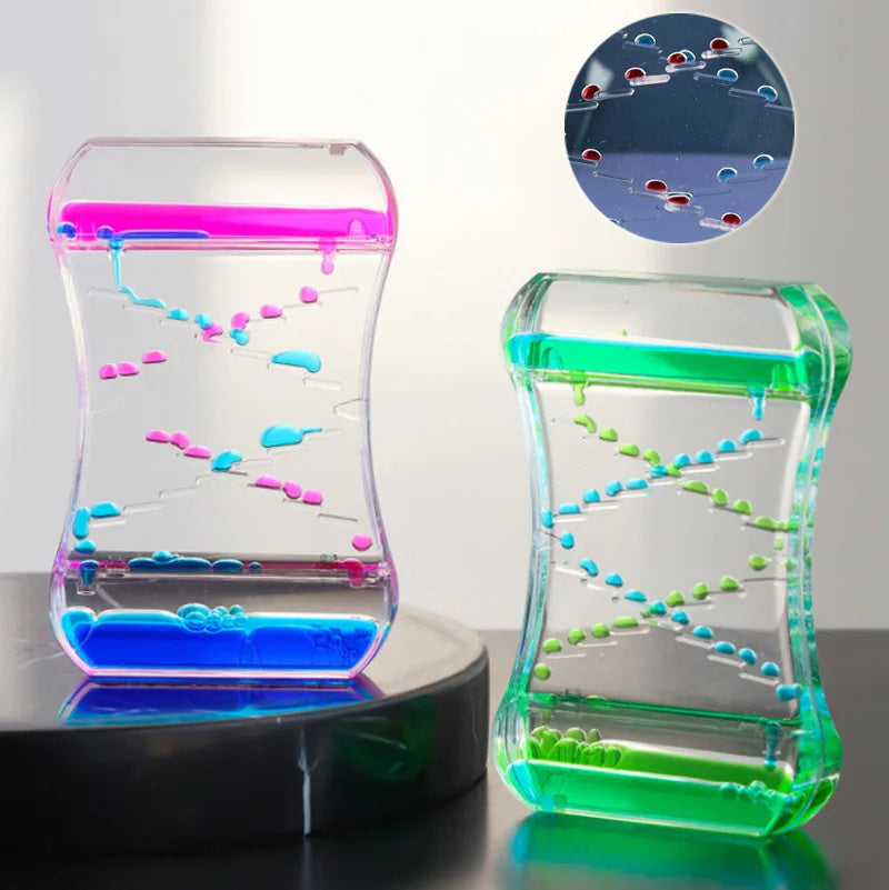 Creative Quicksand Liquid Hourglass Modern Desk and Home Décor Ornament
