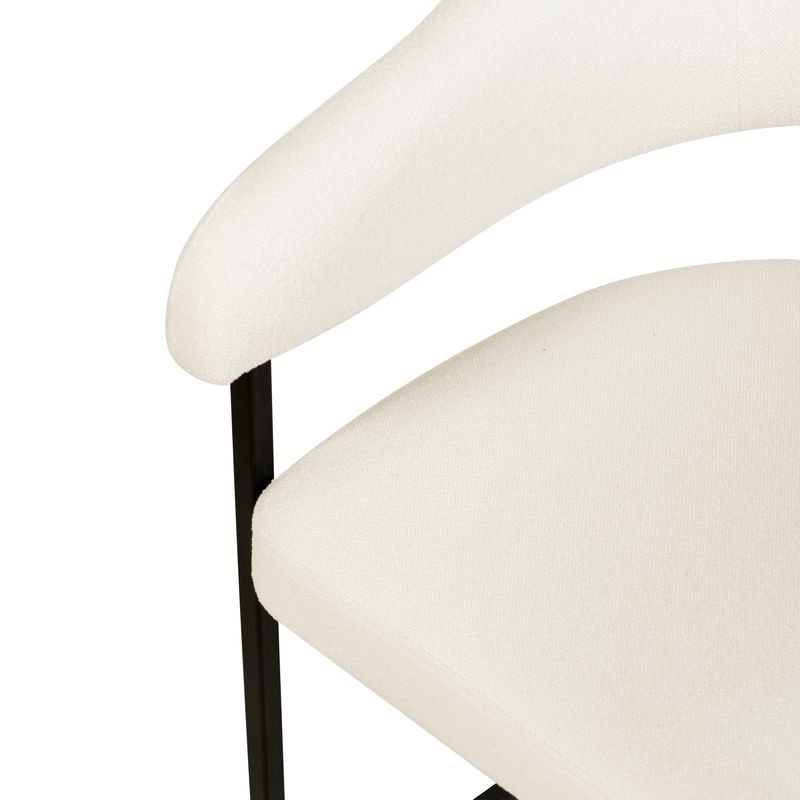 LeisureMod Aero Collection Modern Dining Chair in White Closeup.