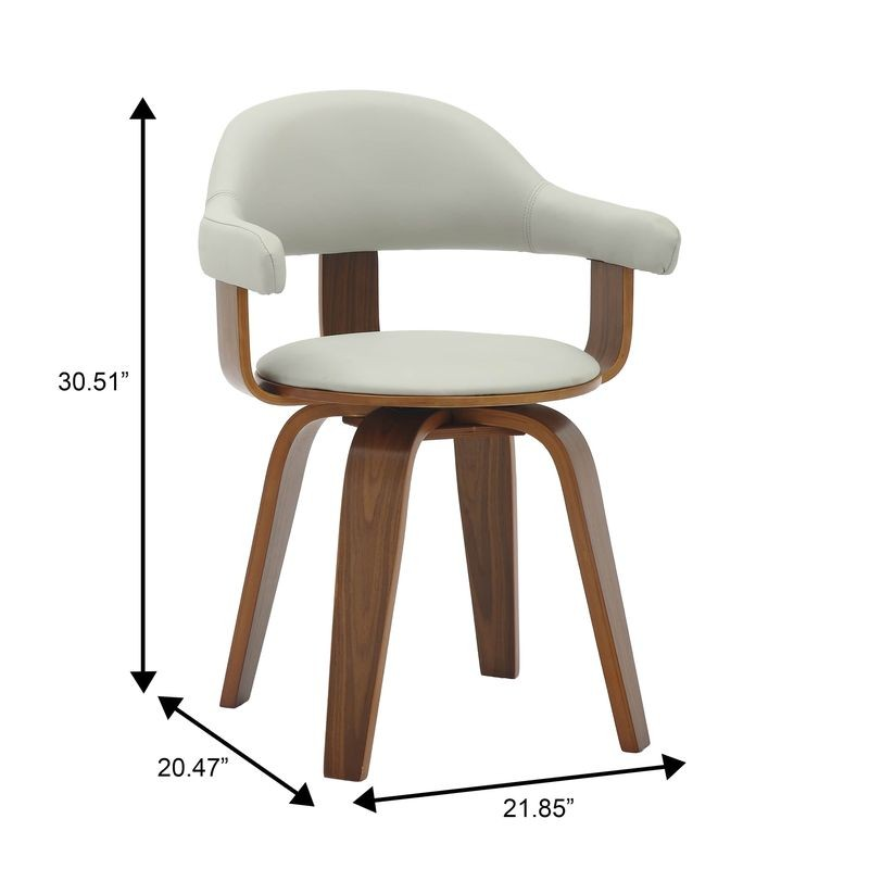 Chair with dimensions labeled on a white background.