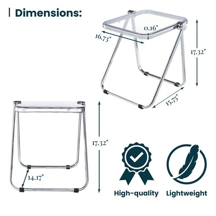 Dimensions of a small table with high-quality and lightweight icons.