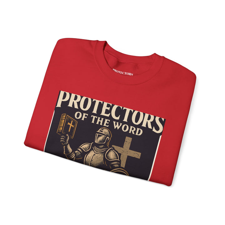 Knight Shield Crewneck Sweatshirt — "Protectors of the Word Victory"