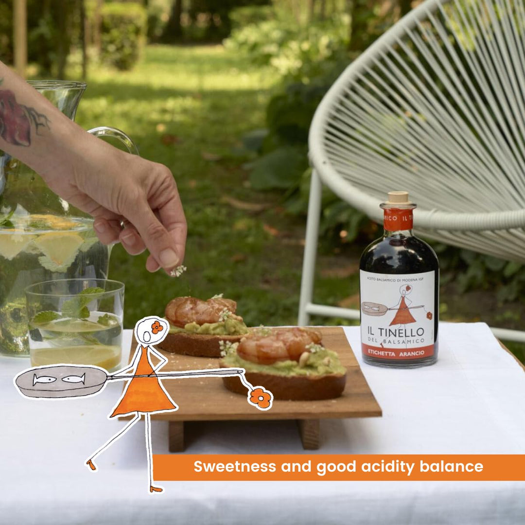 IL TINELLO, Aceto Balsamico di Modena IGP, Orange Label, (8.5 fluid oz) 250ml