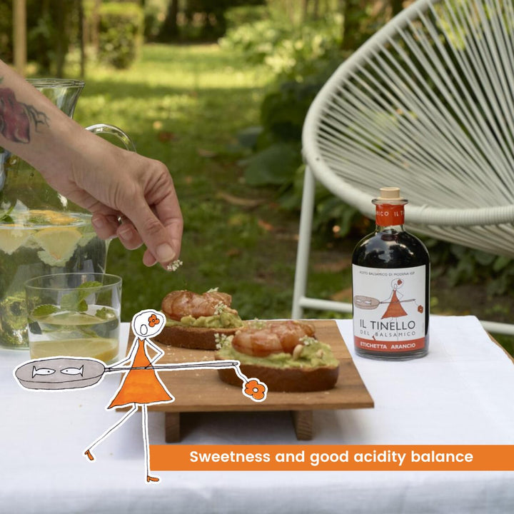 IL TINELLO, Aceto Balsamico di Modena IGP, Orange Label, (8.5 fluid oz) 250ml