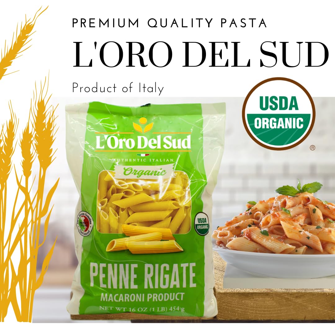 L'Oro Del Sud, Organic Penne Rigate Pasta 20 Pack x 1 lbs.